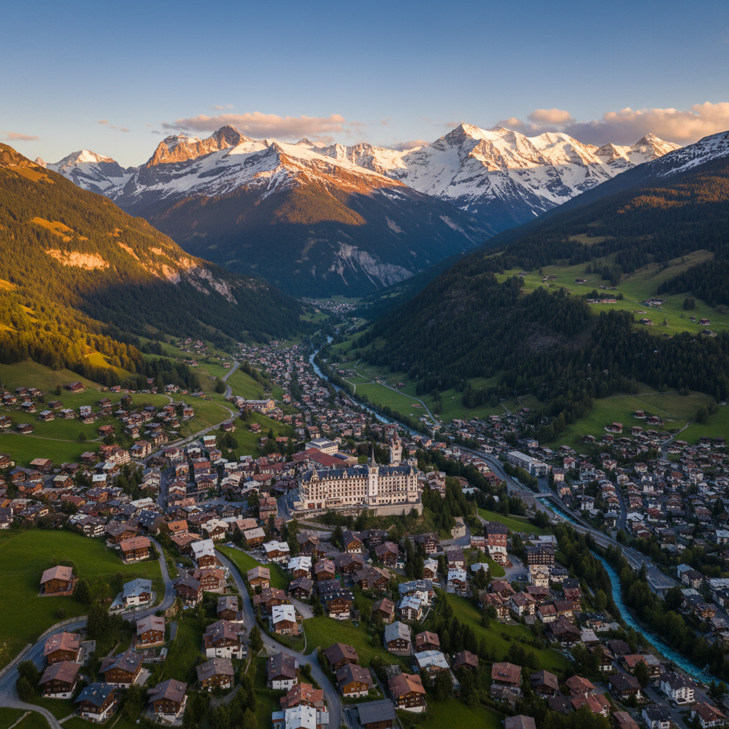 Private jet charter to Gstaad