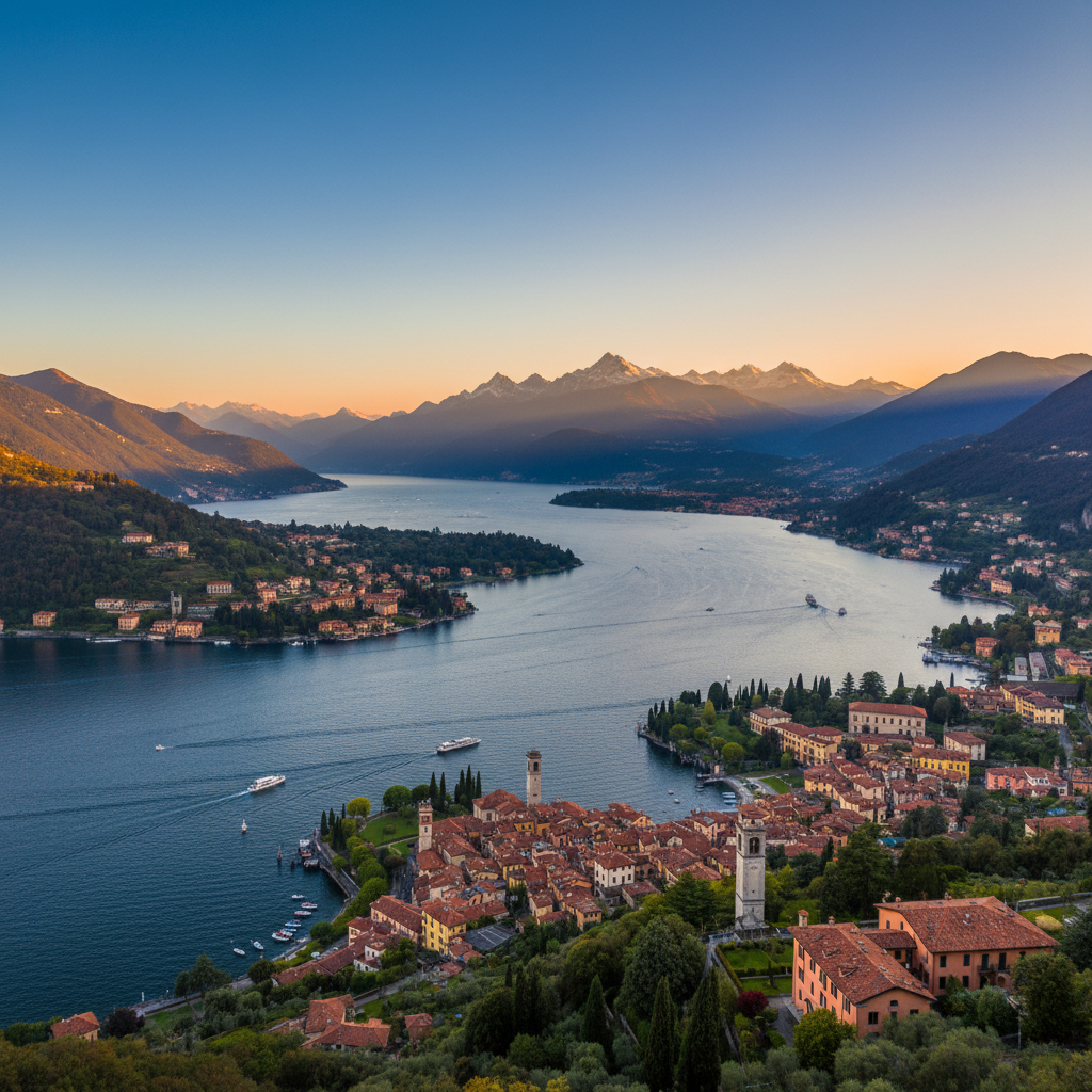 Private jet charter to Lake Como