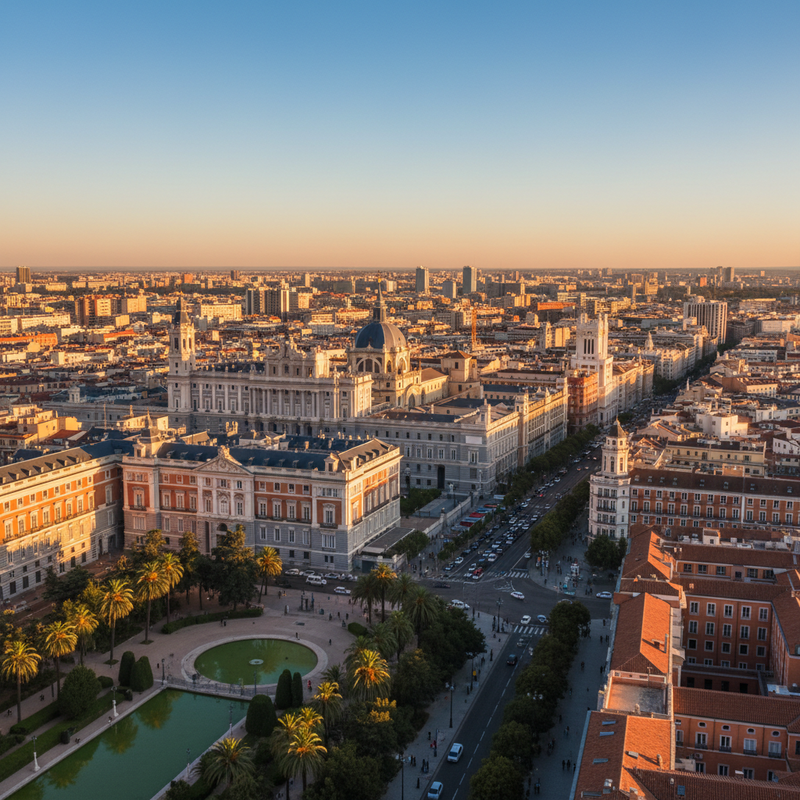 Private jet charter to Madrid