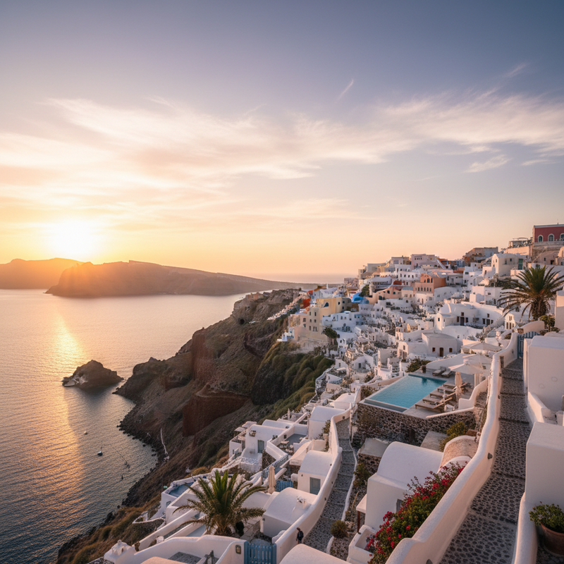 Private jet charter to Santorini